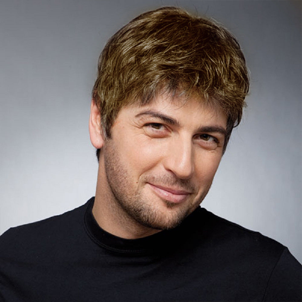 Men's Fashion High Temperature Synthetic Wigs Short Hair Men's Wig