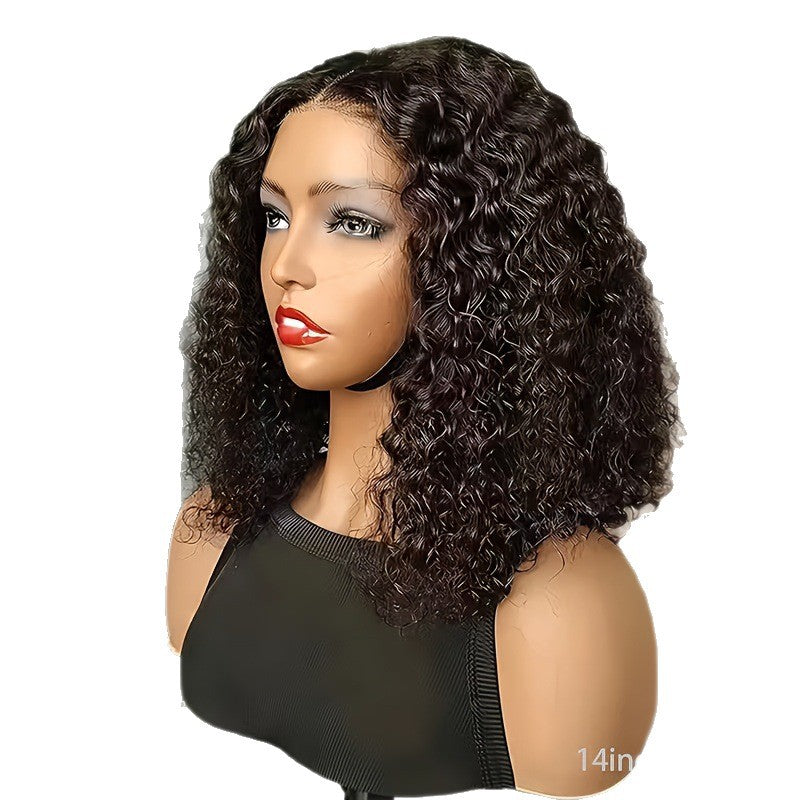 Front Lace Sheath African Black Small Wig Short Curly Hair