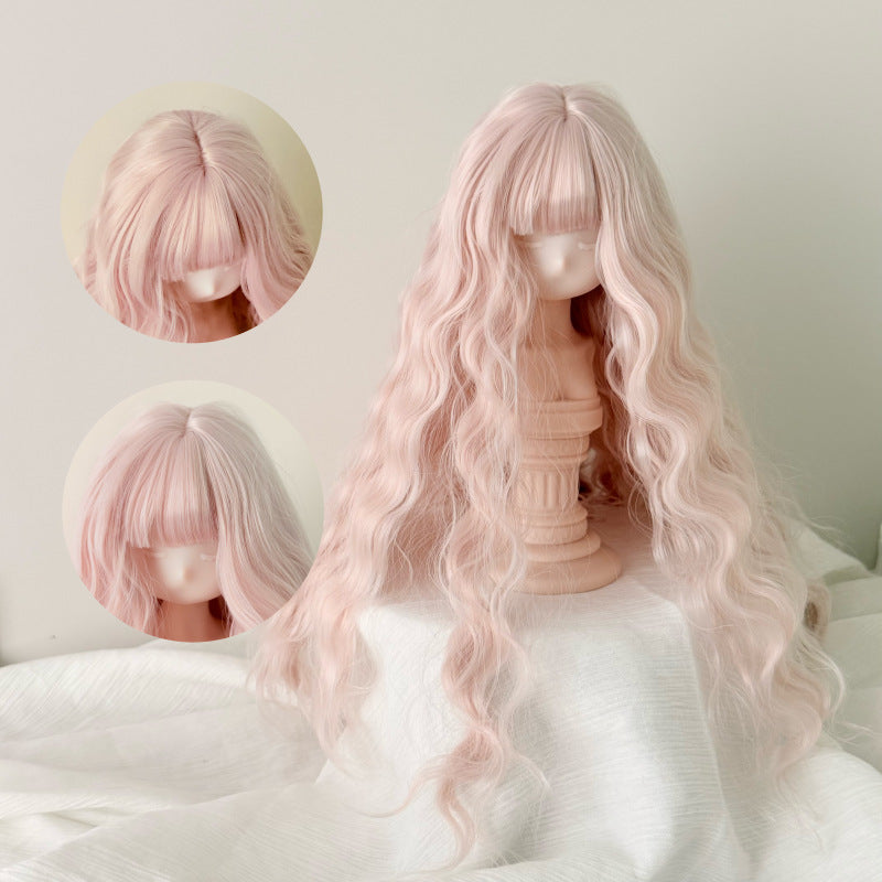 Silk Props With Bangs Small Curls Hair Cos Wig