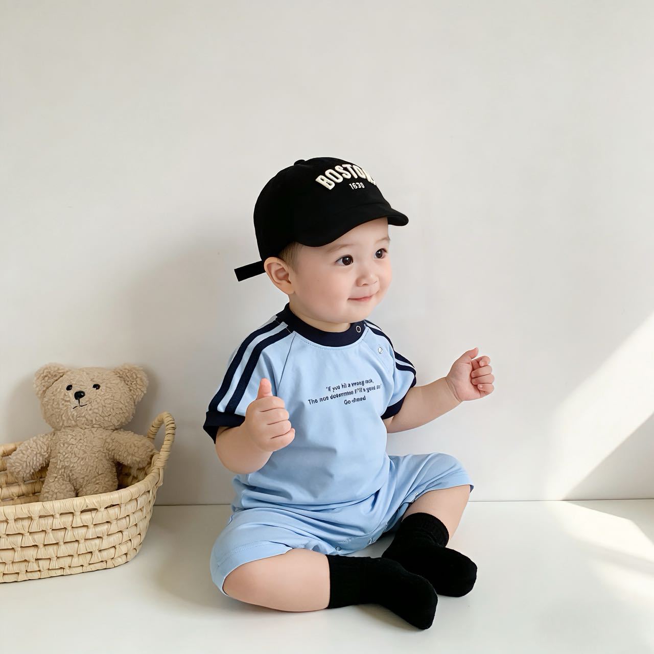 Infants Short-sleeved Top Summer Raglan Sleeve Cool Children's T-shirt