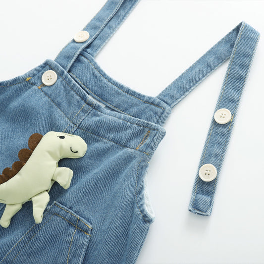 Denim Overalls For Boys Cute Fashionable Jumpsuit, Climbing Suit