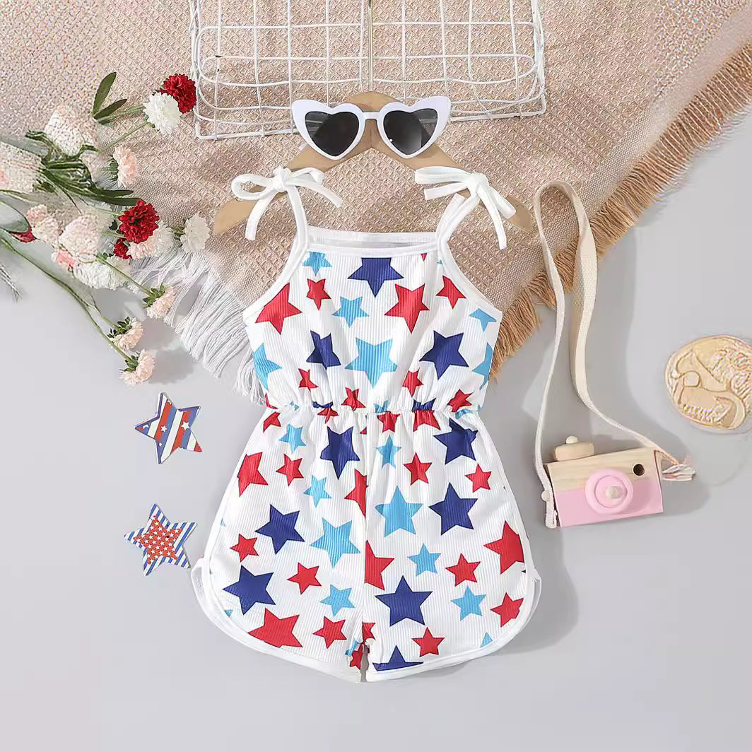 Summer Independent Day Jumpsuit Infant Comfortable Jumpsuit, Climbing Suit