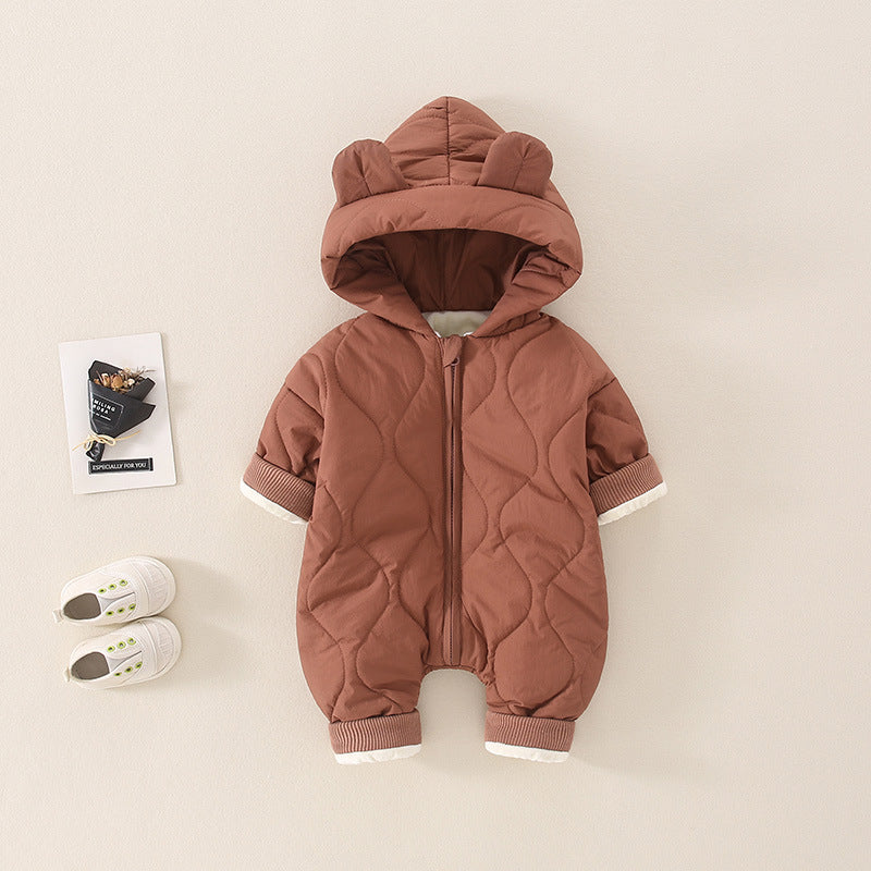 Clothes For Babies Jumpsuits Born Jumpsuit Thickened Cotton Padded Coat Jumpsuit, Climbing Suit