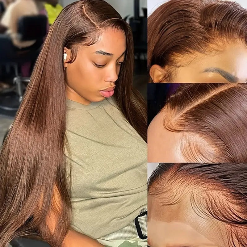 Women's Front Lace Chemical Fiber Fashion Medium Long Straight Wig