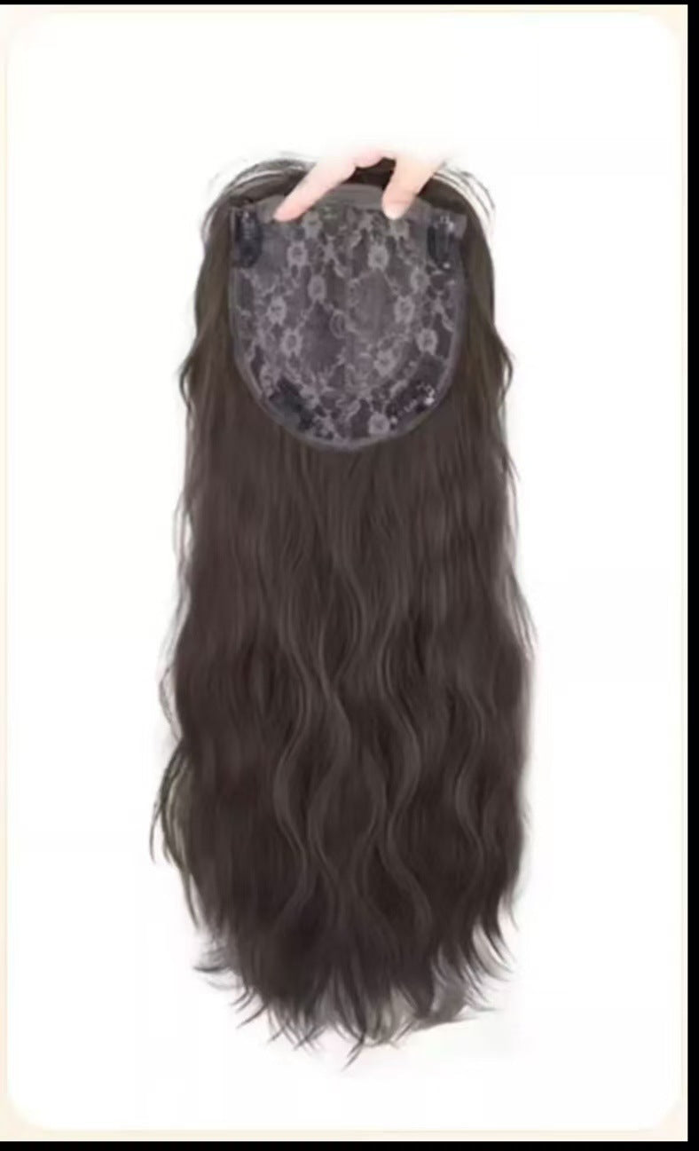 Increase Volume Fluffy High Skull Curly Simulation Lazy Big Wave Wig Long Curls