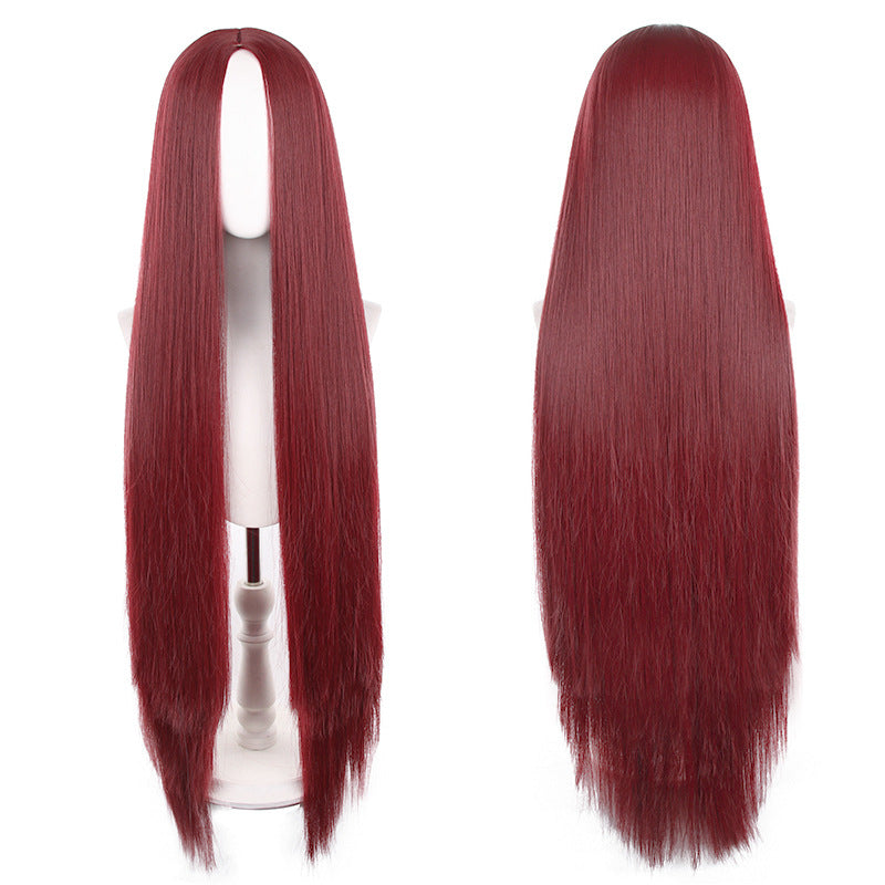 Mid-length Universal Long Straight Scalp Style Cos Wig