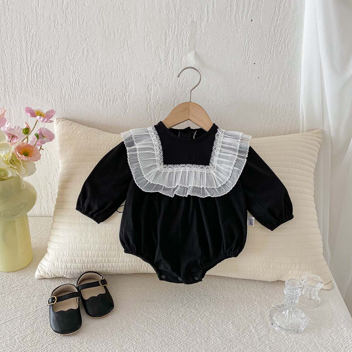 Lace Jumpsuit Spring Long Sleeve Butt Wrap Clothes Western Jumpsuit, Climbing Suit