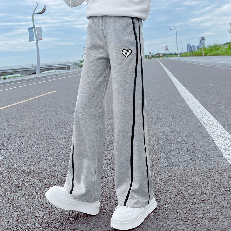 Fashionable Wide Leg Medium Large Western Style Casual Children's Pants