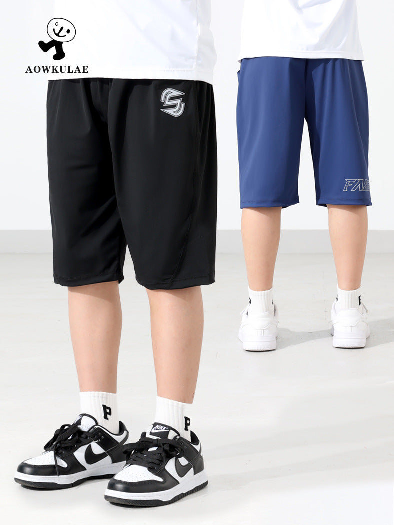 Men's & Children's Summer Crawler Outdoor Shorts Big Letter Ice Children's Pants