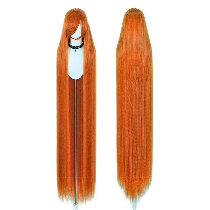 Five Corn Stigma Universal Curly Hair Bangs Optional Colorful Long Straight Wig
