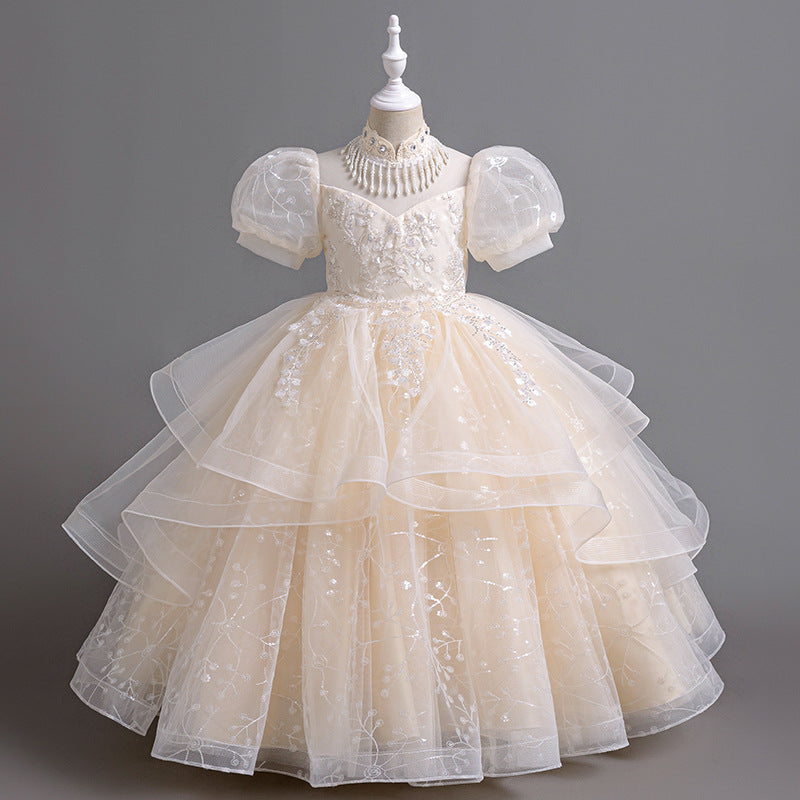 Children's Woven Fashionable Princess Pettiskirt Medium Large Children's Dress