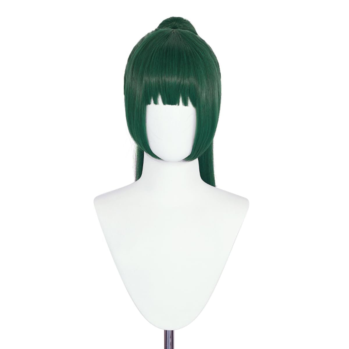 Back War Temple Clip Ponytail Green Without Cos Wig