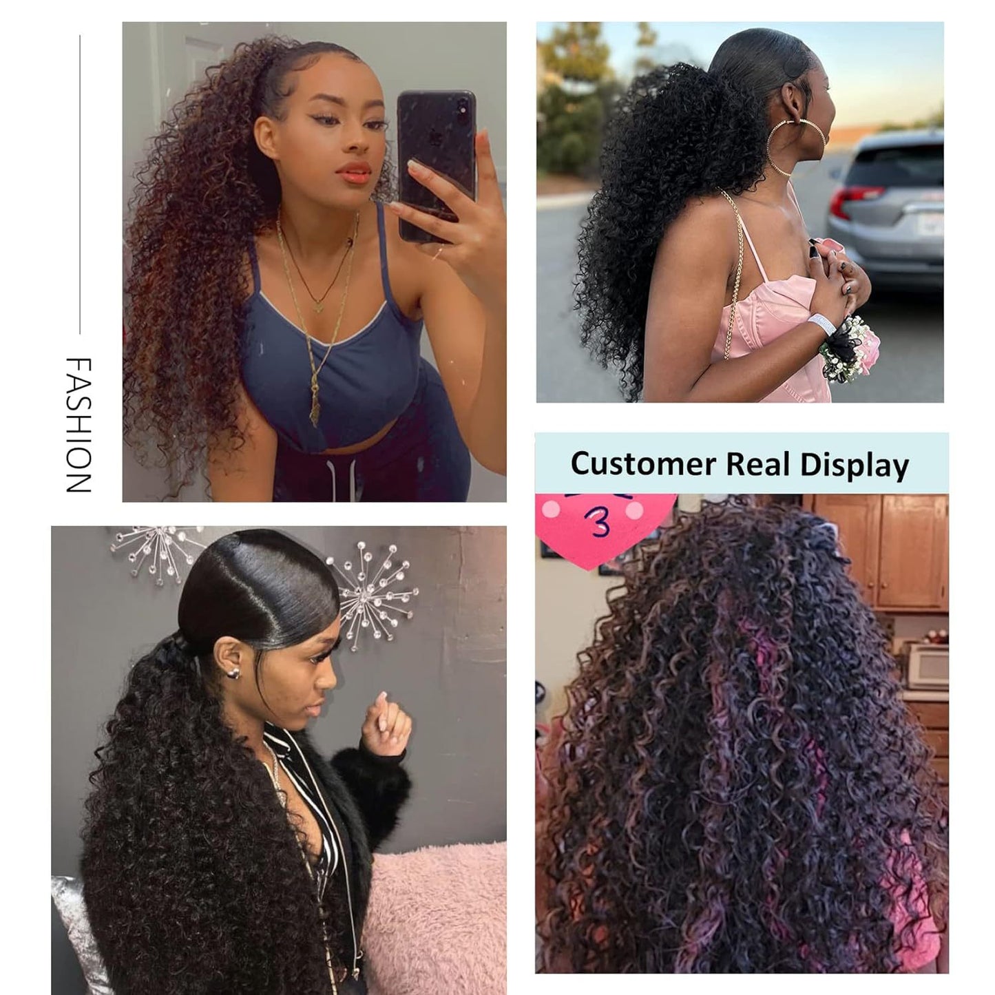 Drawstring Small Curly African Fashion Chemical Fiber Fluffy Increase Hair Wig Ponytail