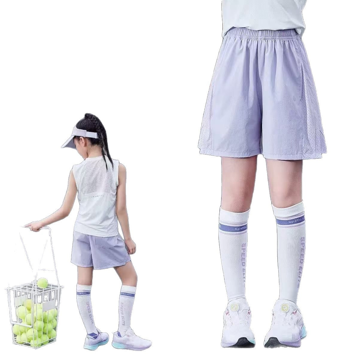 Children's Summer Sport Middle Big Thin Type Badminton Children's Pants