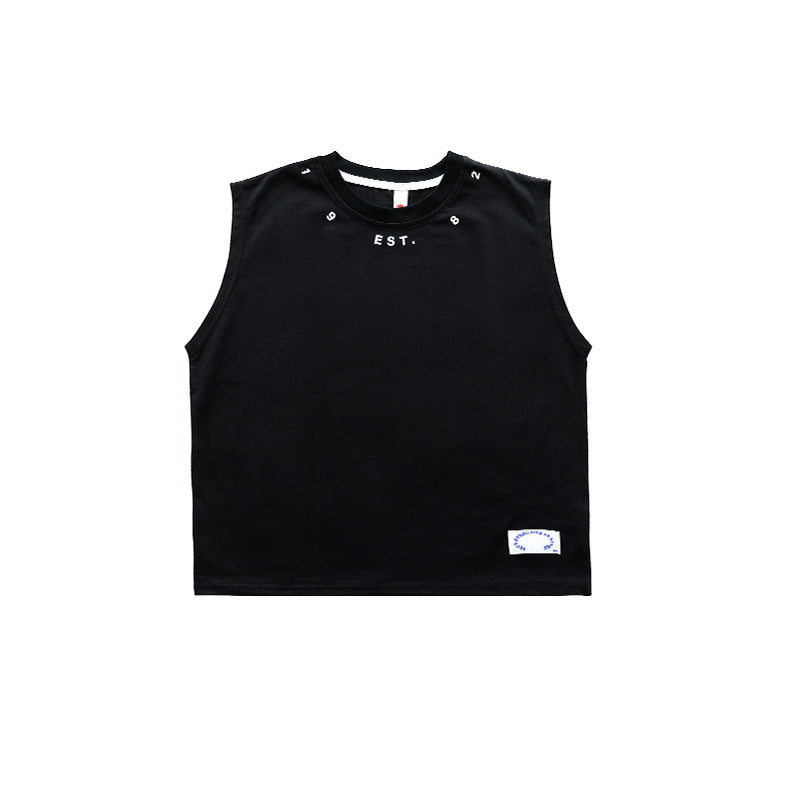 Children's Cool Sleeveless Vest Summer Boy Loose Breathable Children's T-shirt