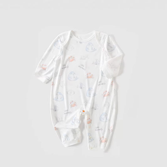 Class Breathable Bamboo Fiber Romper Male Female Summer Thin Long Jumpsuit, Climbing Suit