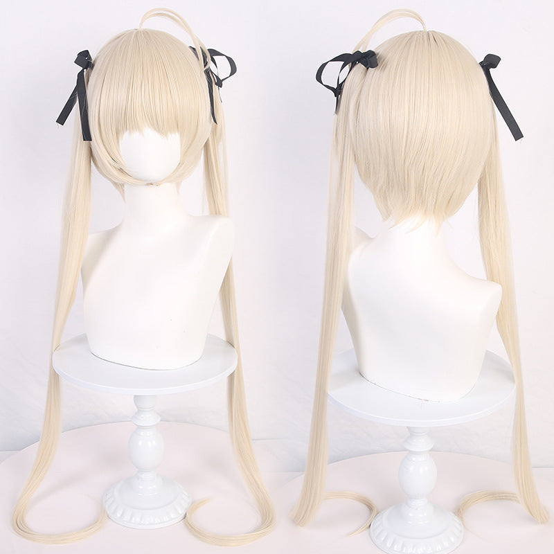 Fashion No Sora Strap Double Ponytail Cos Wig