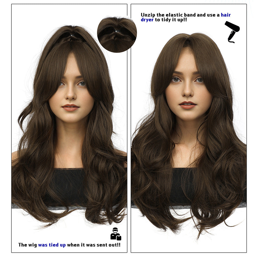 Women's Hair Fashion Big Wave Curly Simulation Wig Long Curls