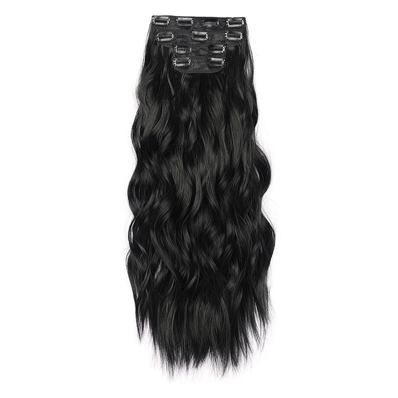 Hairpiece Clip Hair Extension Card Invisible Wig Long Curls