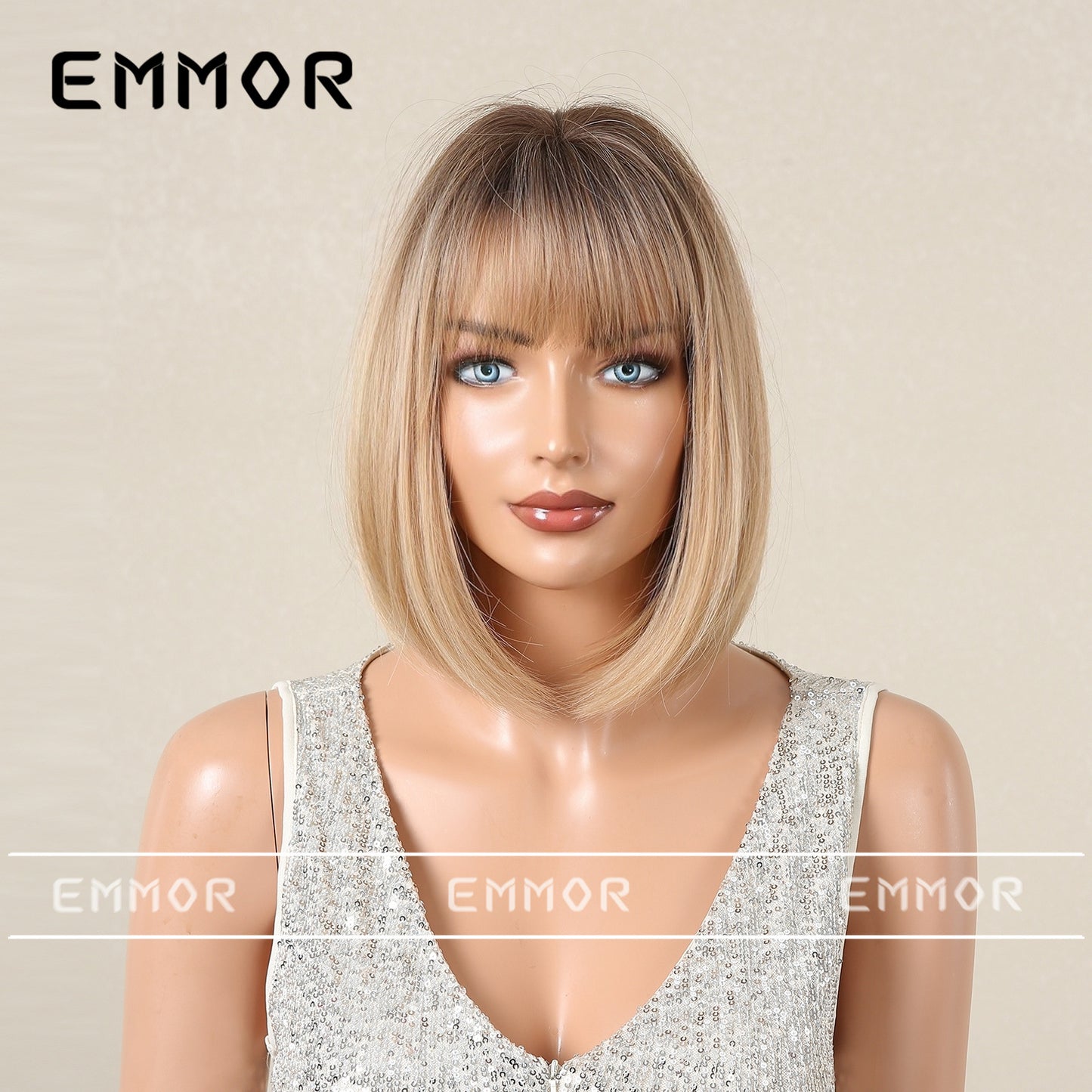 Women's Bangs Summer Lightweight Breathable Optional Wig Short Straight Hair