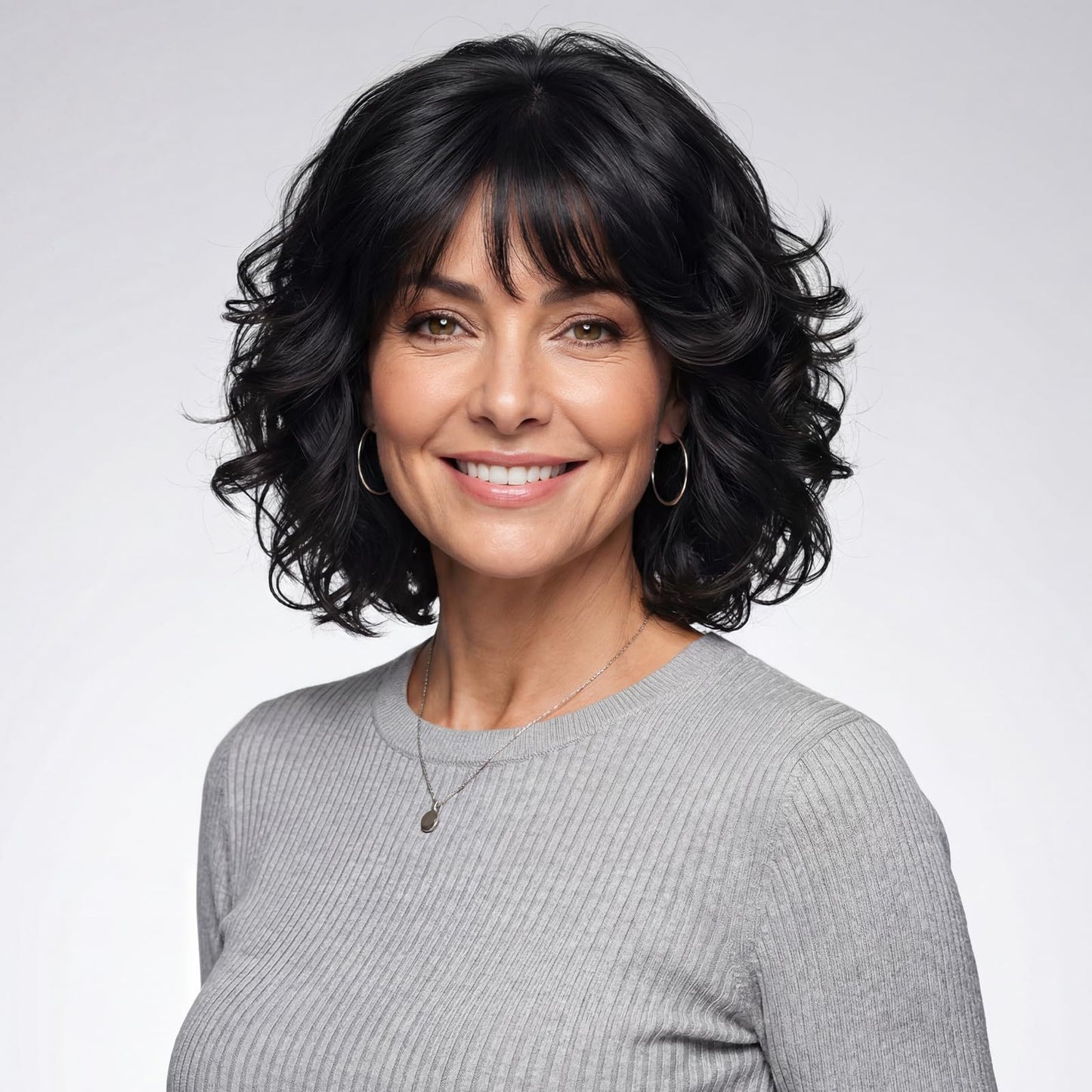 Classy Women's Fashion Black Synthetic Wigs Wig Short Curly Hair