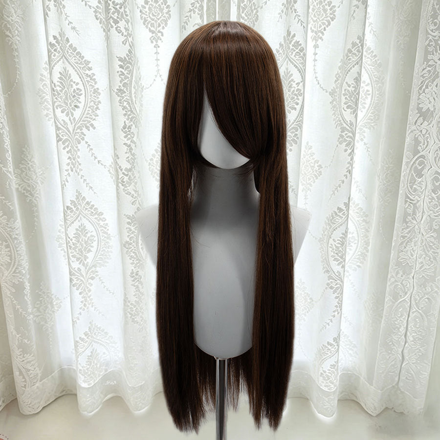 Universal Bangs Long Straight Fiber Rose Net Cos Wig