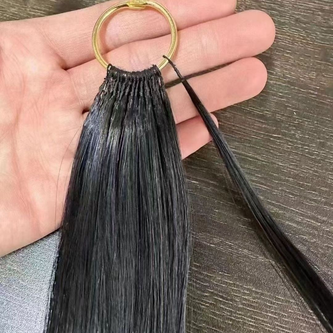 Three Generations Of Feather Extension No Folding Head Broken Yunnan Real Hair Wig