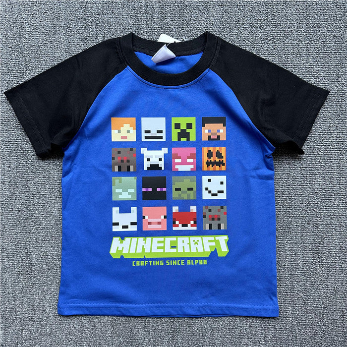 Children's Daily Order Summer My World Game Theme Children's T-shirt