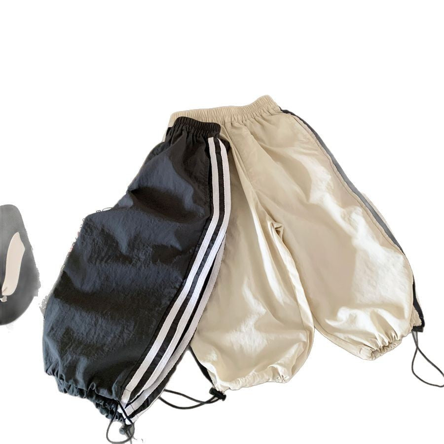 Children's Summer Breathable Soft Pull Casual Versatile Sports Ankle Banded Children's Pants