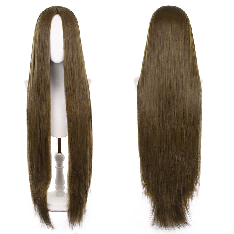 Mid-length Universal Long Straight Scalp Style Cos Wig