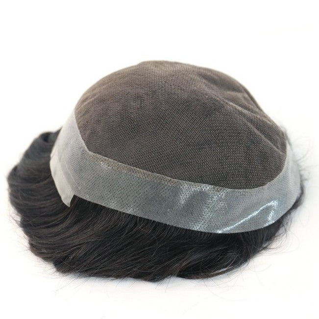 Men's Supplementing Piece Forehead Hairline Hand Woven Men's Wig