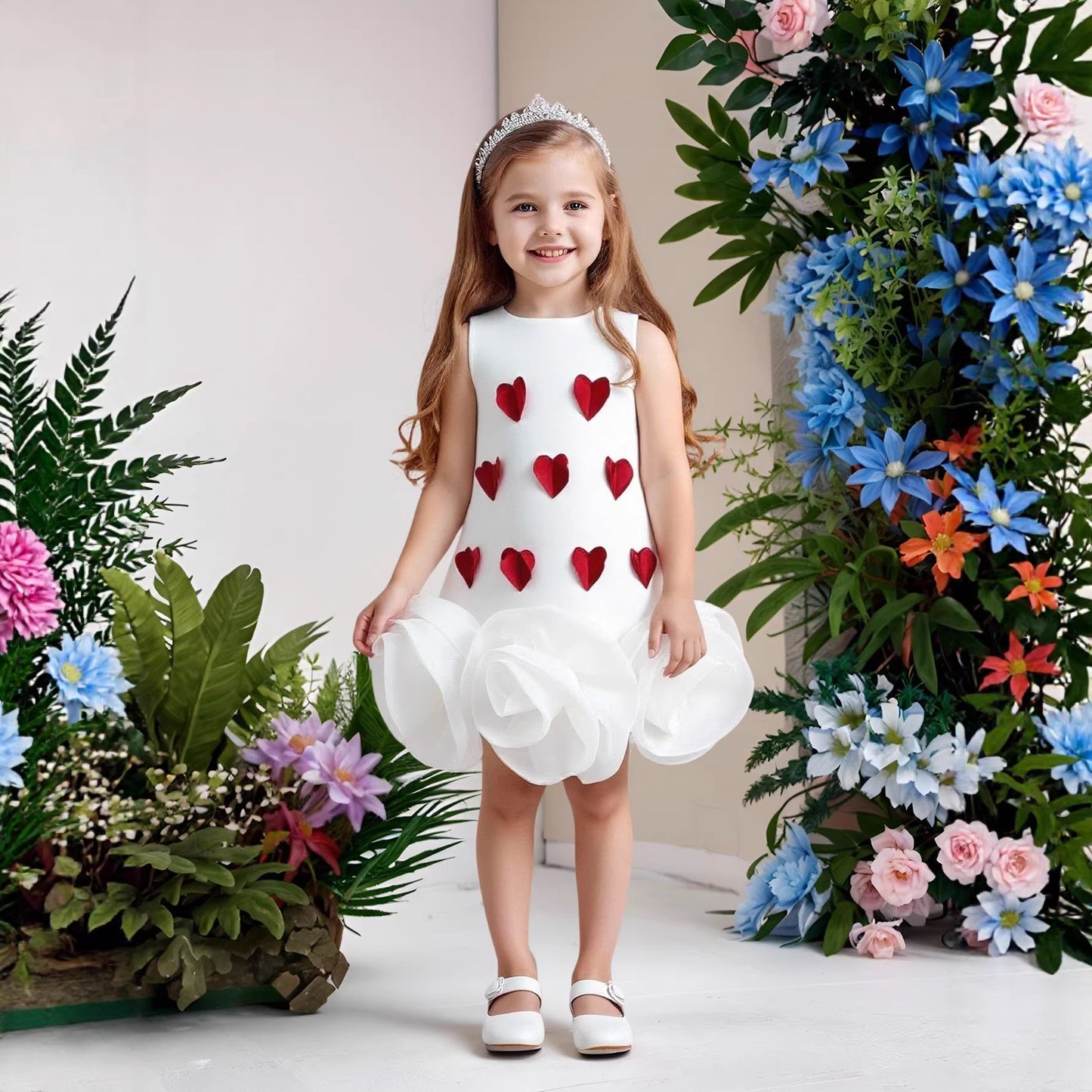 Children's Valentine's Day Instrumental Performance Suit Female Children's Dress