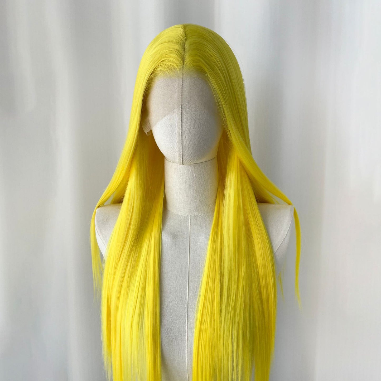 Hand Crochet Head Cover Embryo Crocheting Forehead Lace Free Long Straight Wig