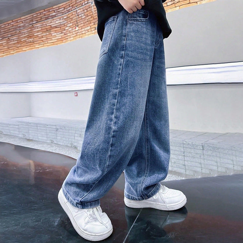 Children's Clothing Jeans Spring Clothes Track Medium Large Children's Pants