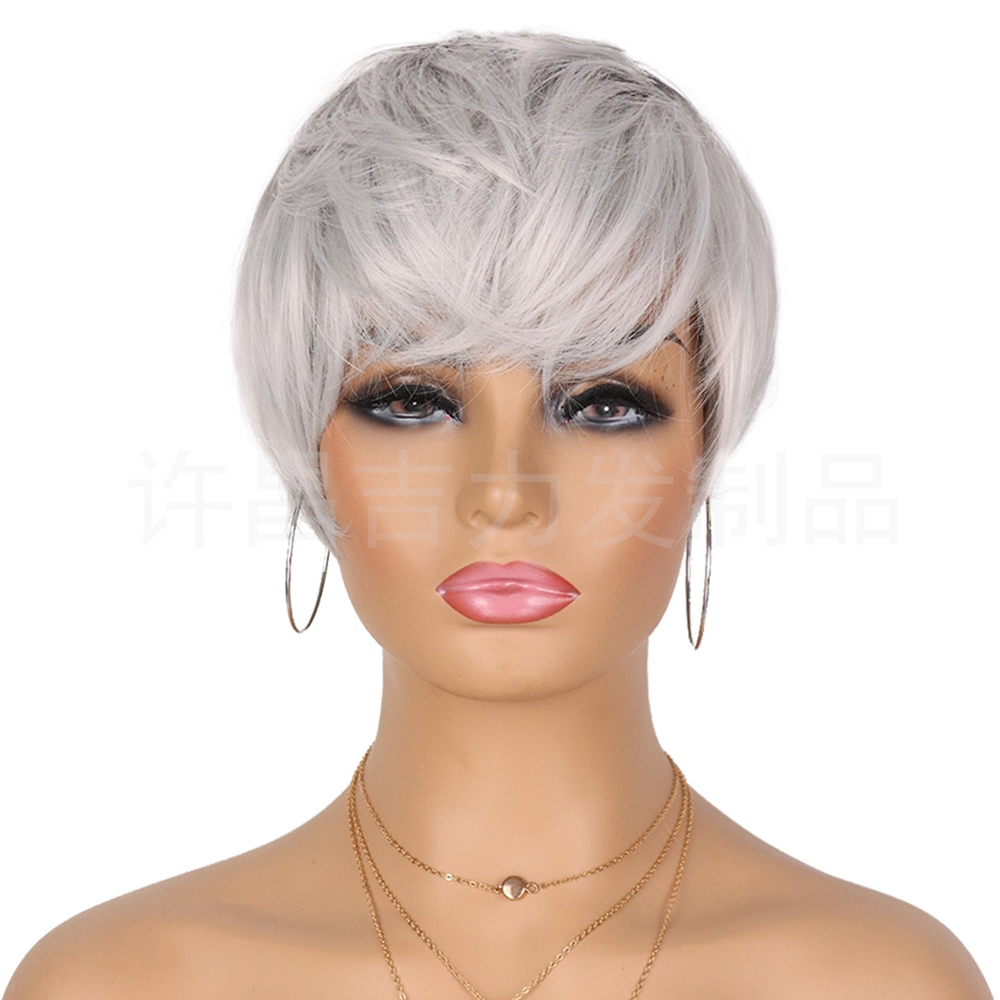 Charming Comfortable Mechanism Bangs Chemical Fiber Wig Short Straight Hair
