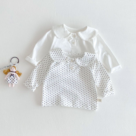 Children's Doll Shirt Small Left Right Spring Western Style Children's T-shirt