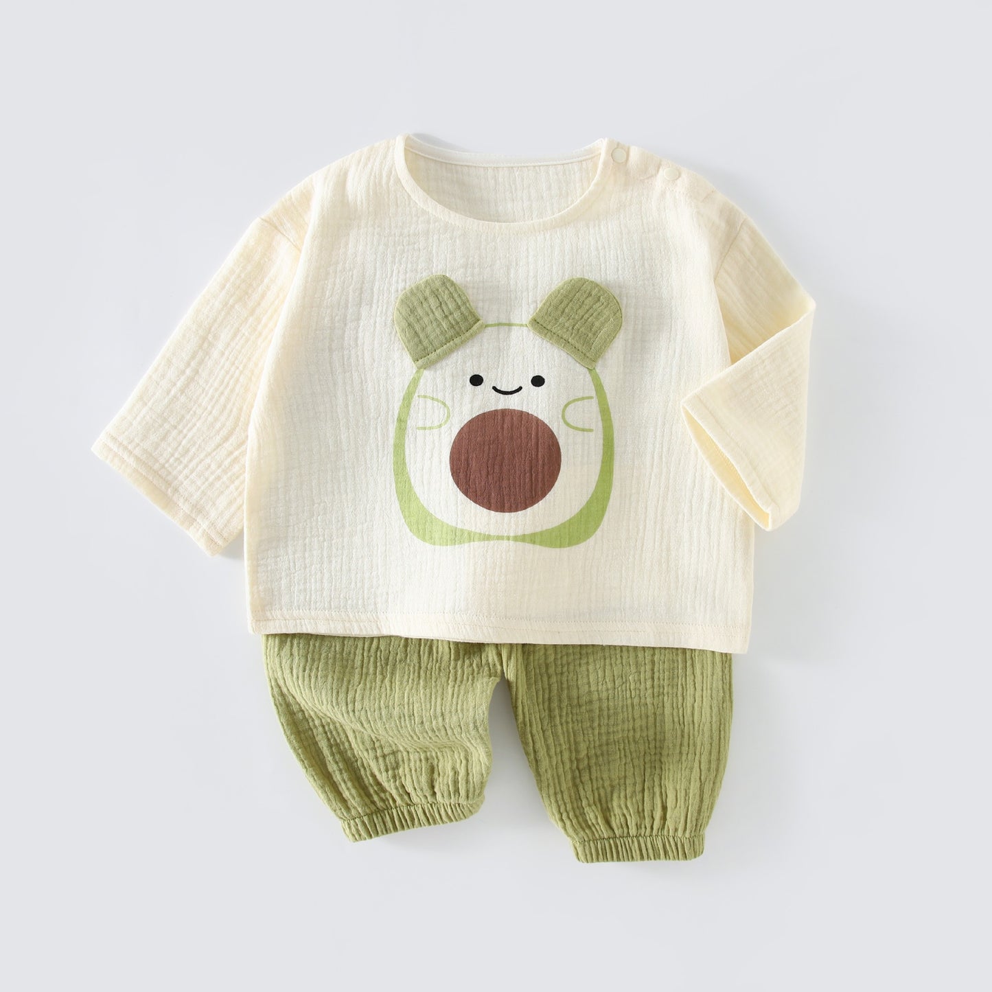 Pullover Pure Cotton Pajama Sets Summer Outwear Boys Cartoon Children's Suit