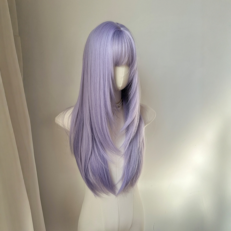 Full Head Female Bangs High Level Daily Hot Long Straight Wig