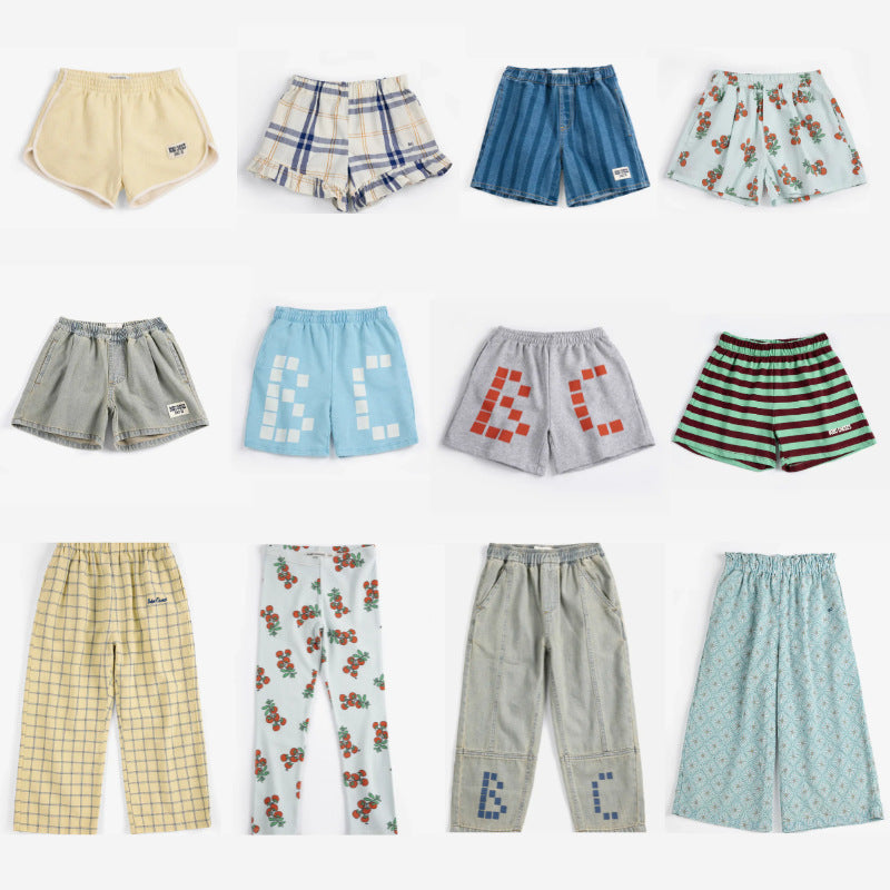 New Slouchy Children's Series Printing Long Children's Pants