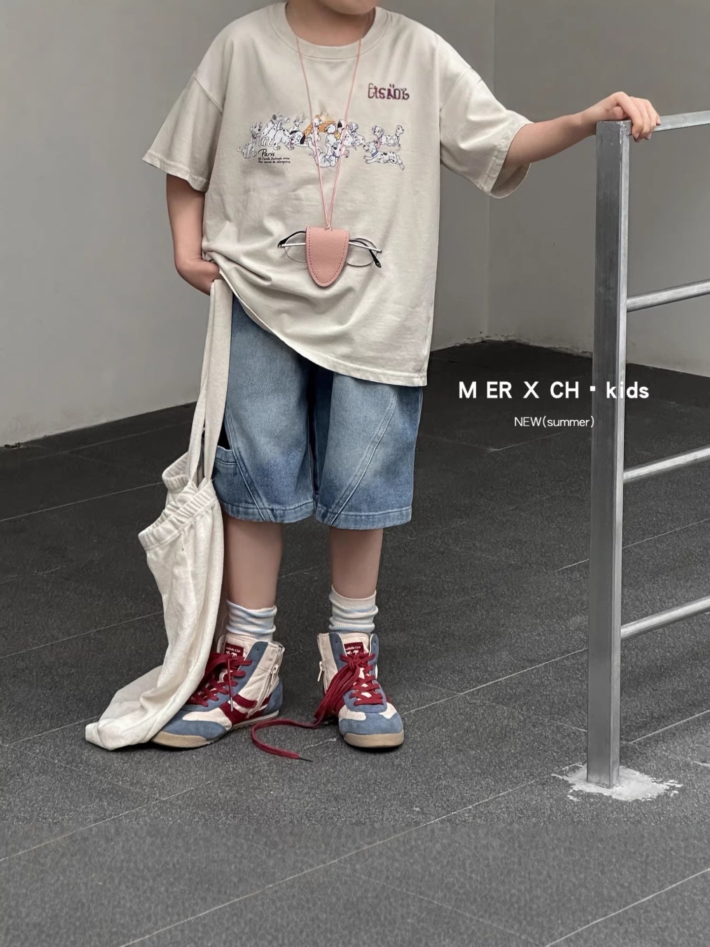 Retro American Trendy Wild Casual Denim Children's Pants