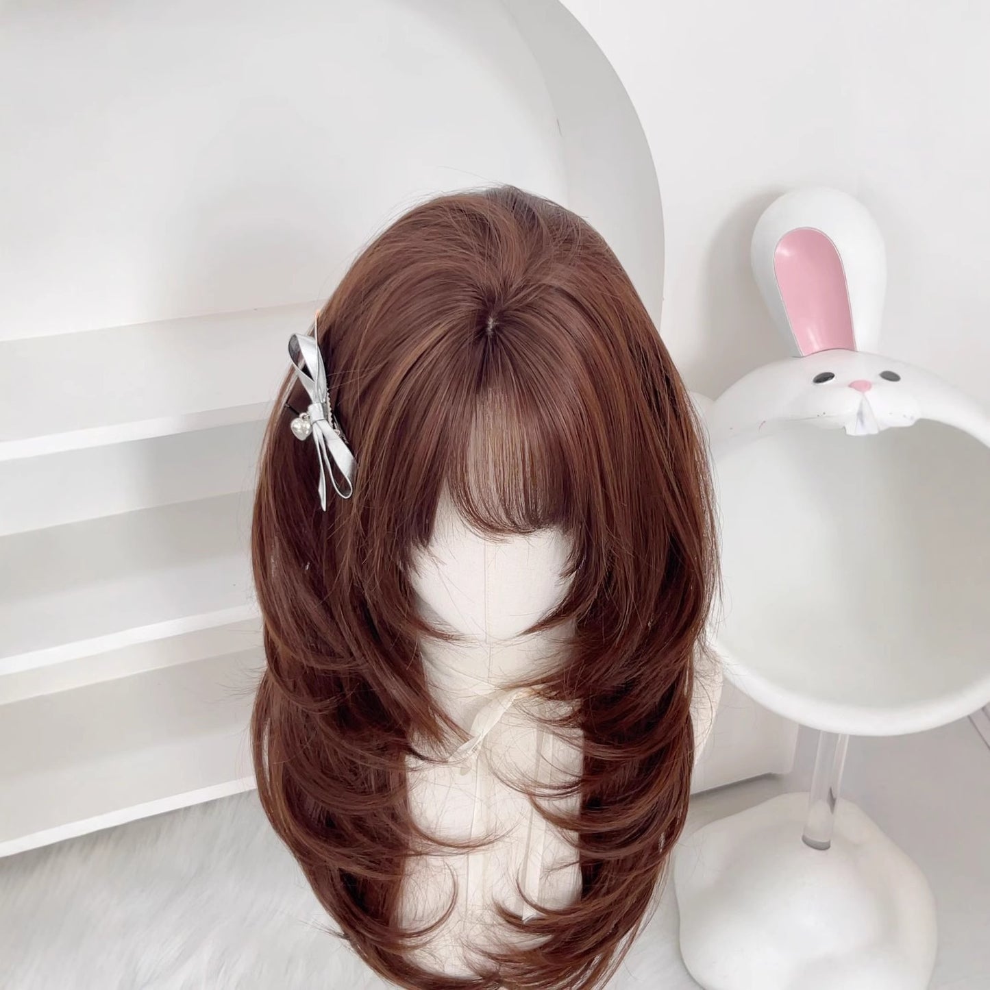 Female High Level Chocolate Brown Little Rose Wig Long Curls