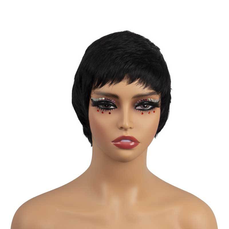 New Unique Creative Female Short Full Real Hair Wig