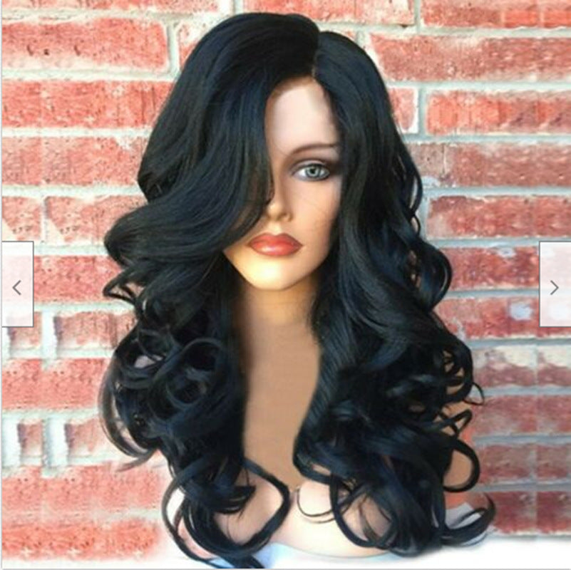 Female Fashion Partial Wave Curly Hair Rose Wig Long Curls