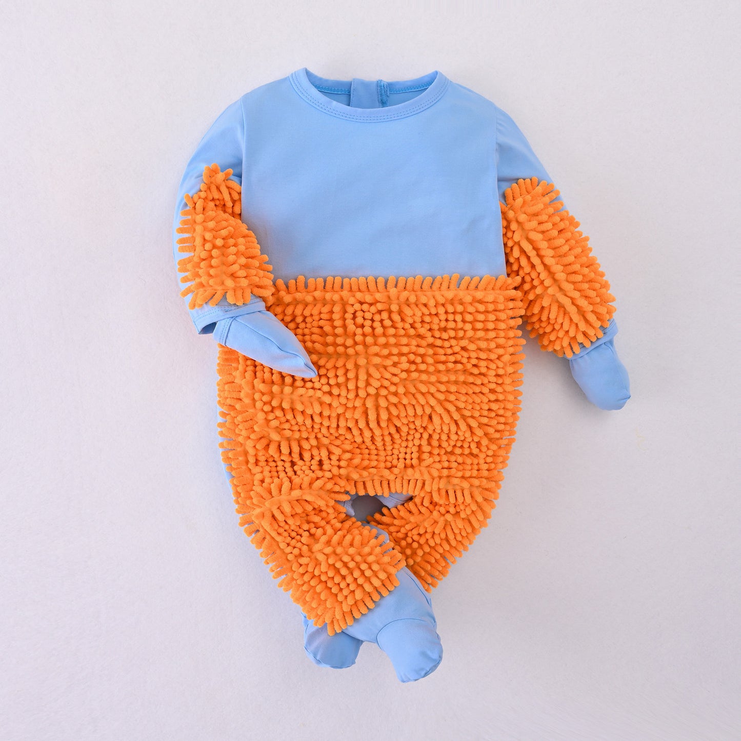 Mop Man Crawling Jumpsuit Zipper Overclothes Jumpsuit, Climbing Suit
