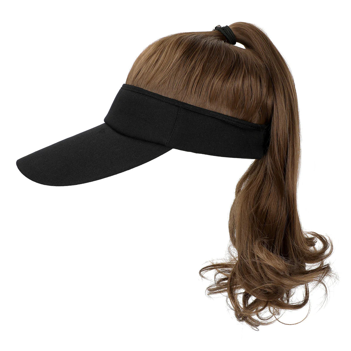 Personality Horse Tail Wavy Roll Pink Wig Ponytail