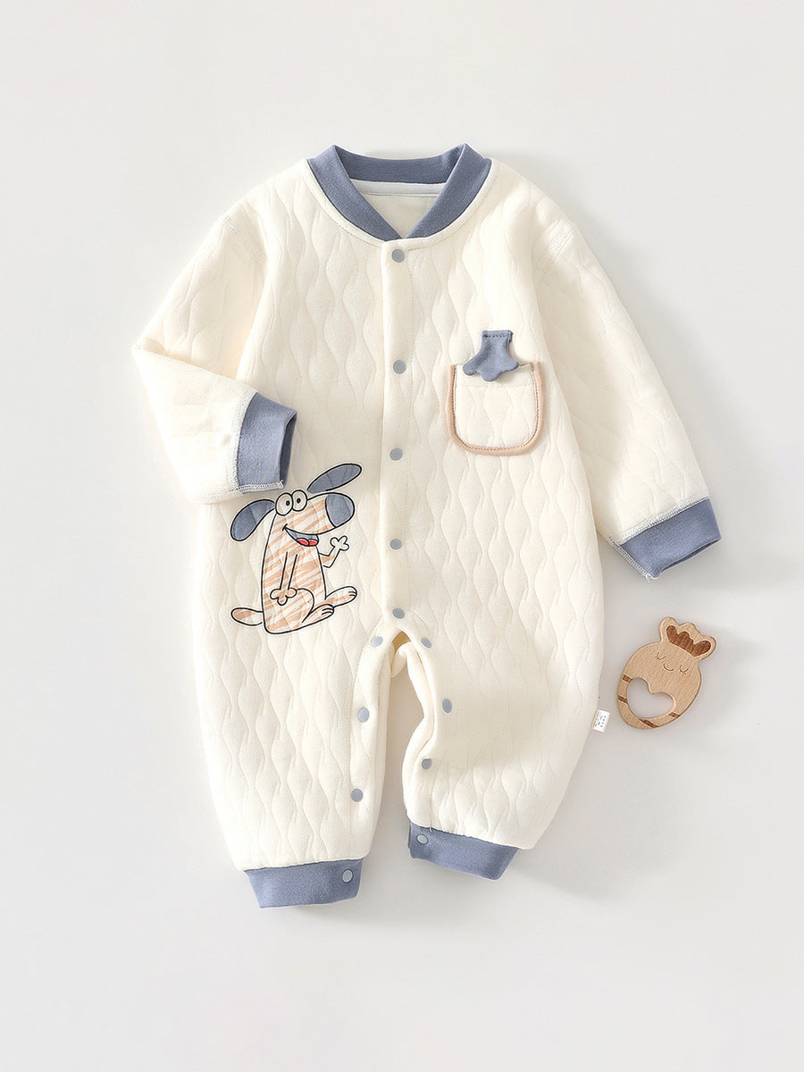 Thickening Quilted Born Jumpsuit Warm Class Jumpsuit, Climbing Suit