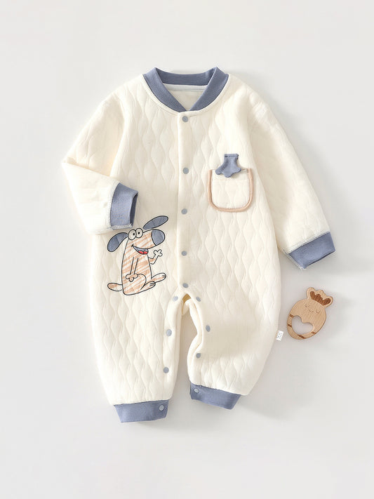 Thickening Quilted Born Jumpsuit Warm Class Jumpsuit, Climbing Suit