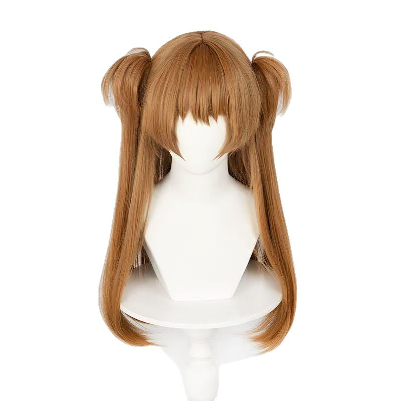 Ming Orange Double Ponytail Jaws Clamp Cos Wig