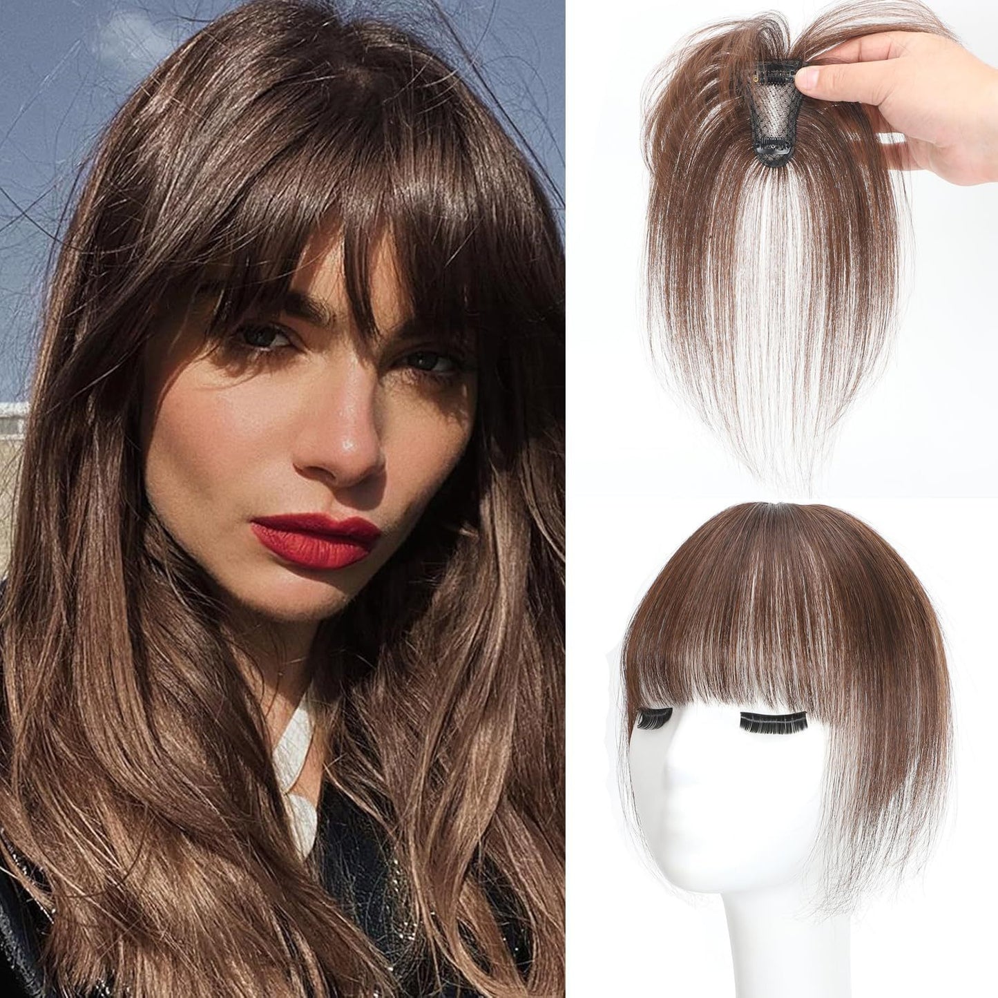 Air Small Supplementing Piece Cover Bangs Hand-woven French Style Female Wig