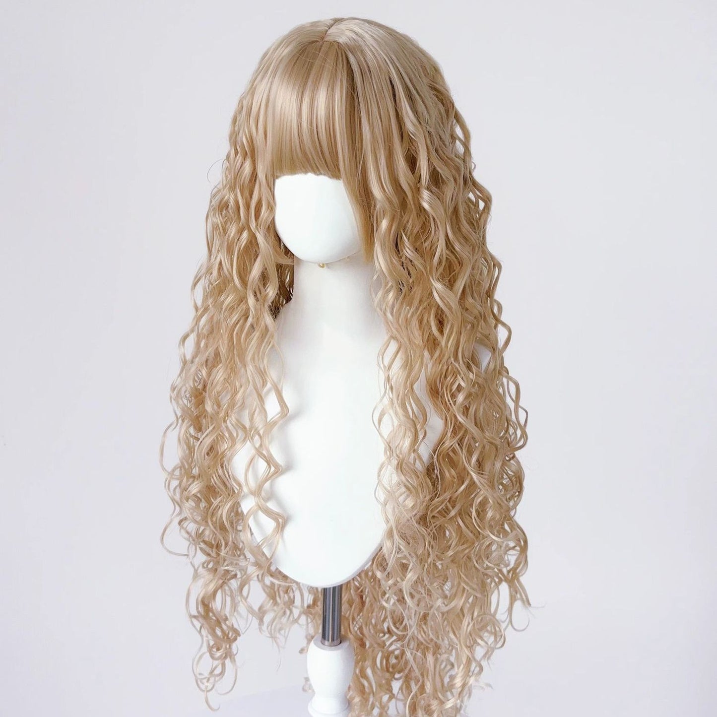 Gothic V Ancient Early Wet Hair Curly Millennium Singer Light Wig Long Curls